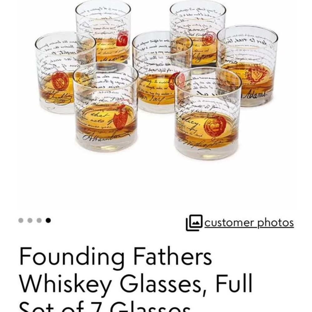Founding Fathers Whiskey Glasses Set